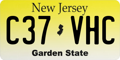 NJ license plate C37VHC