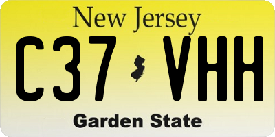NJ license plate C37VHH