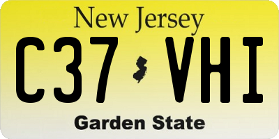 NJ license plate C37VHI