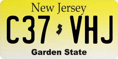 NJ license plate C37VHJ