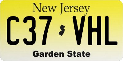 NJ license plate C37VHL