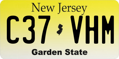 NJ license plate C37VHM