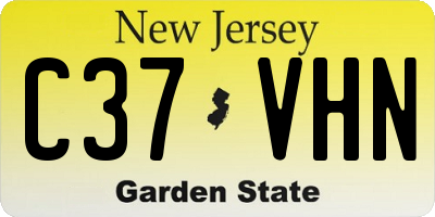 NJ license plate C37VHN