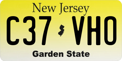 NJ license plate C37VHO