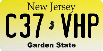 NJ license plate C37VHP
