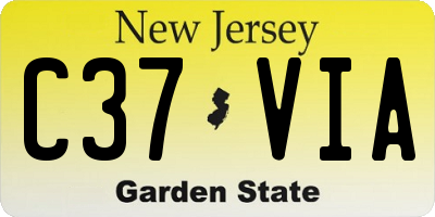 NJ license plate C37VIA