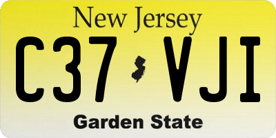 NJ license plate C37VJI