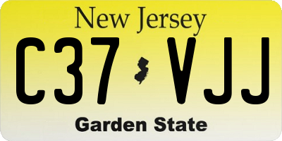 NJ license plate C37VJJ