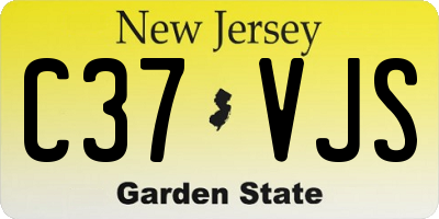 NJ license plate C37VJS