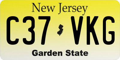NJ license plate C37VKG