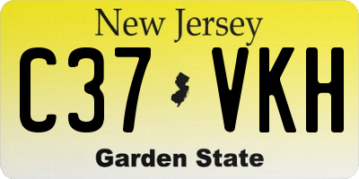 NJ license plate C37VKH