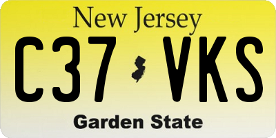 NJ license plate C37VKS