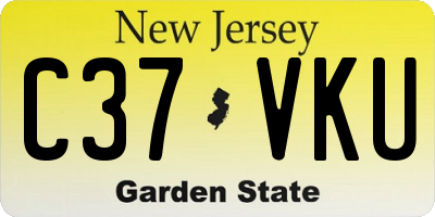 NJ license plate C37VKU
