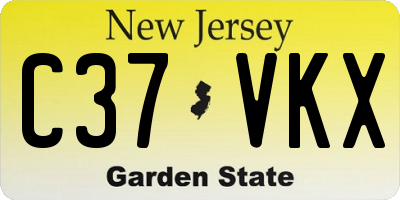 NJ license plate C37VKX