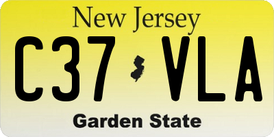 NJ license plate C37VLA