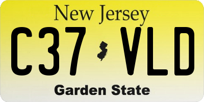 NJ license plate C37VLD