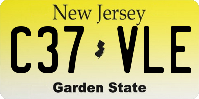 NJ license plate C37VLE