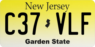 NJ license plate C37VLF