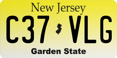NJ license plate C37VLG