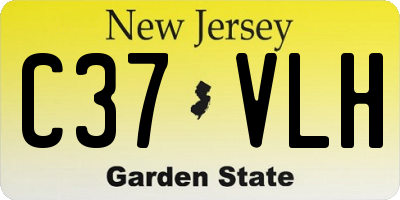 NJ license plate C37VLH
