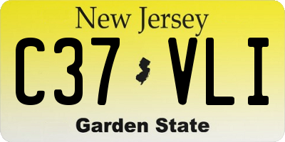 NJ license plate C37VLI