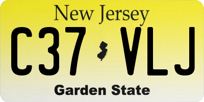 NJ license plate C37VLJ
