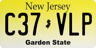NJ license plate C37VLP