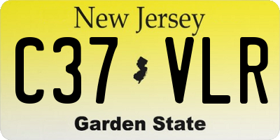 NJ license plate C37VLR