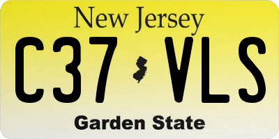 NJ license plate C37VLS