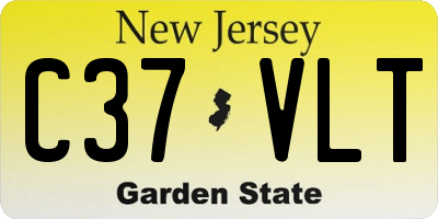 NJ license plate C37VLT