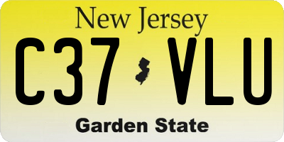 NJ license plate C37VLU