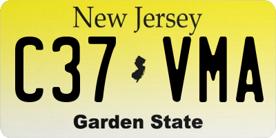 NJ license plate C37VMA