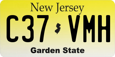 NJ license plate C37VMH