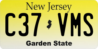 NJ license plate C37VMS