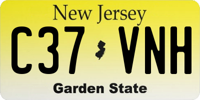 NJ license plate C37VNH