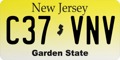 NJ license plate C37VNV