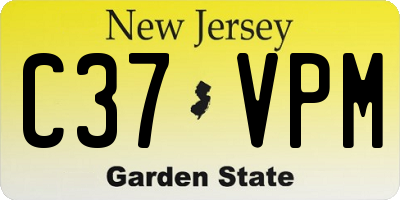 NJ license plate C37VPM