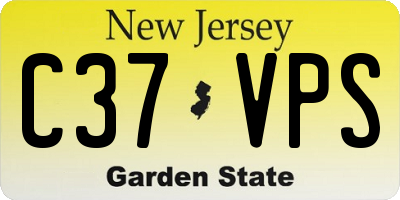 NJ license plate C37VPS