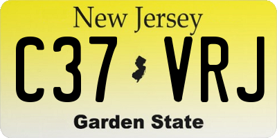 NJ license plate C37VRJ