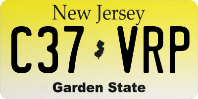 NJ license plate C37VRP
