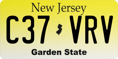 NJ license plate C37VRV