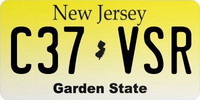 NJ license plate C37VSR