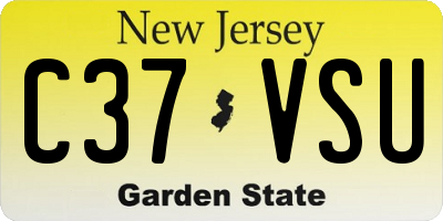 NJ license plate C37VSU