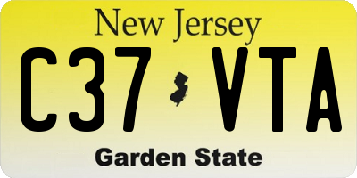 NJ license plate C37VTA