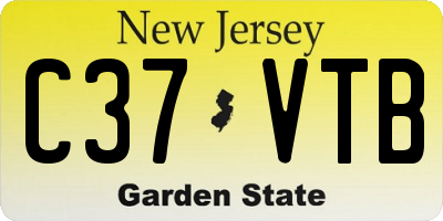 NJ license plate C37VTB