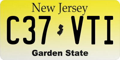 NJ license plate C37VTI