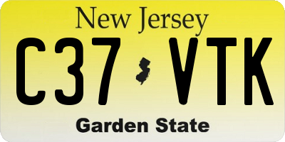 NJ license plate C37VTK