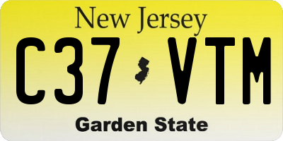 NJ license plate C37VTM
