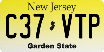 NJ license plate C37VTP