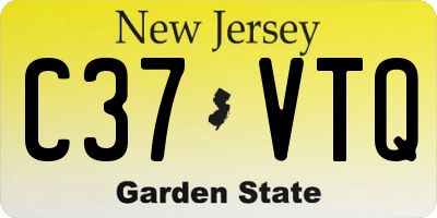 NJ license plate C37VTQ